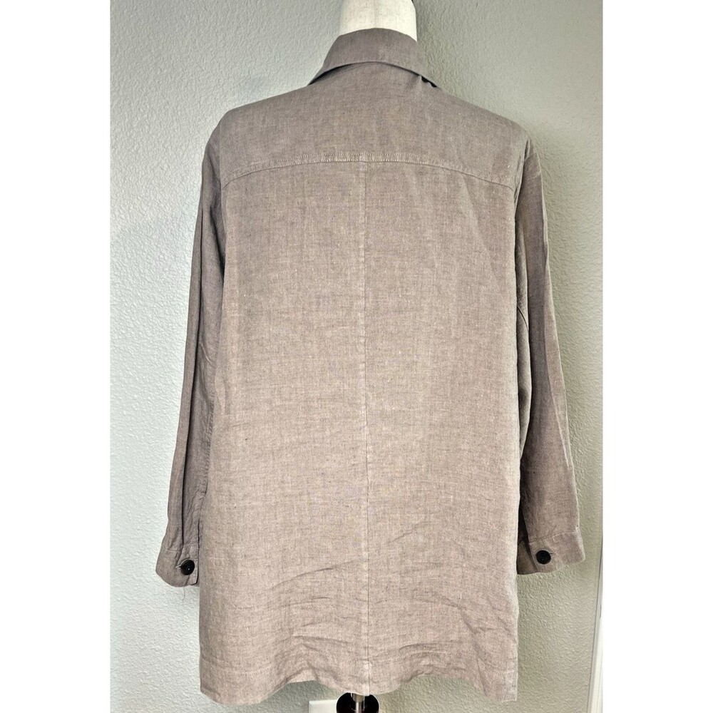 J Jill Love Linen NEW womens linen luxury shacket sz 1X versatile summer travel - Picture 3 of 10